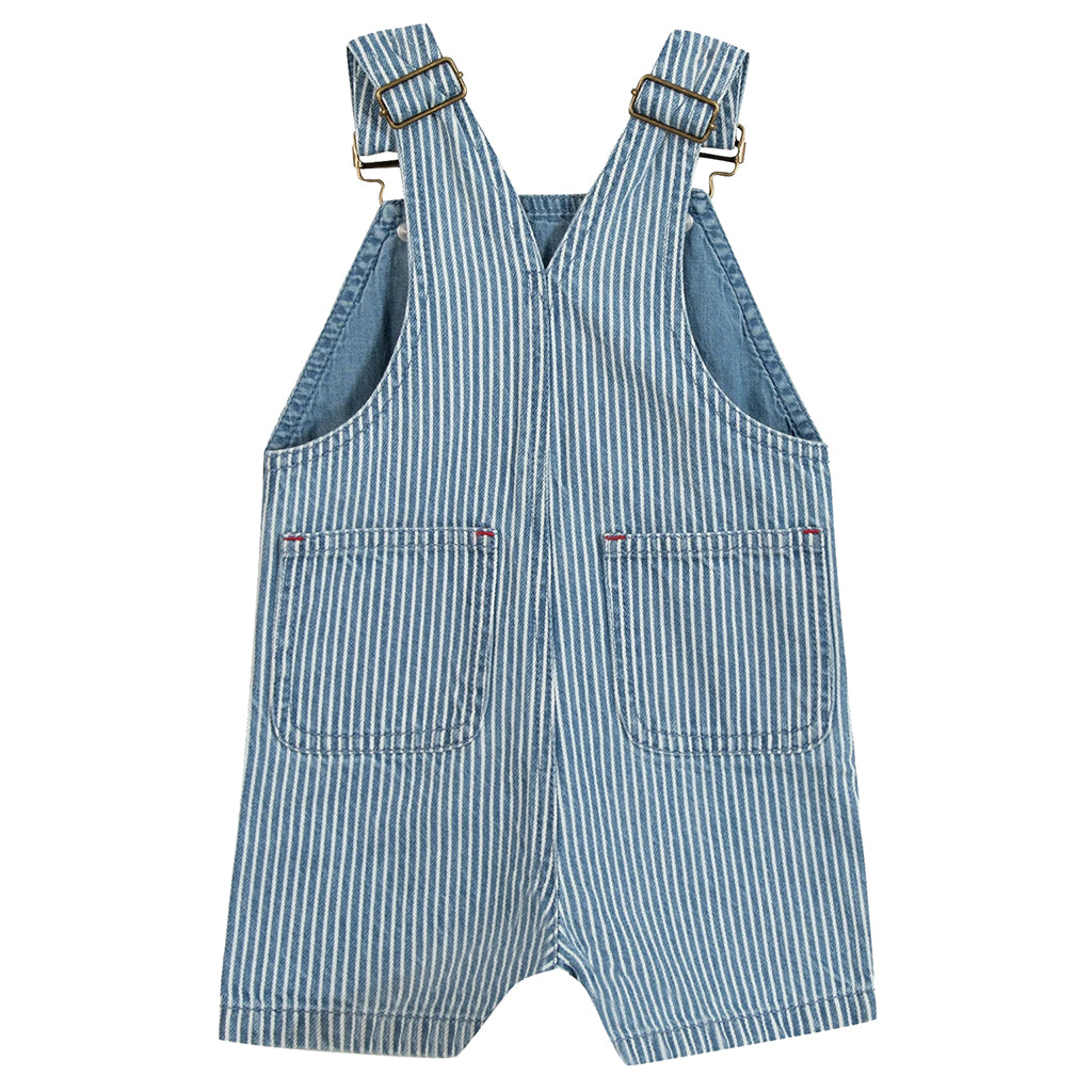Bonton Baby Nice Short Overalls Oshkosh Blue Stripes
