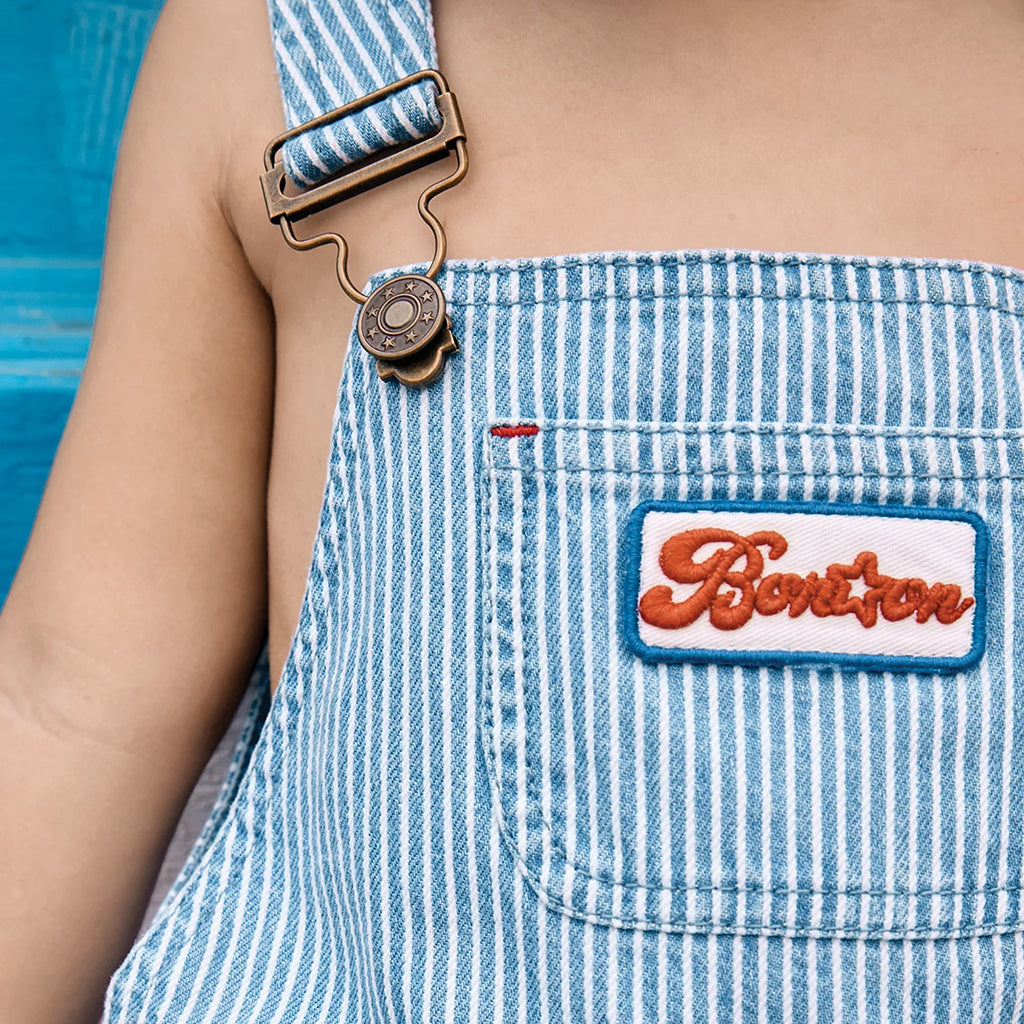 Bonton Baby Nice Short Overalls Oshkosh Blue Stripes