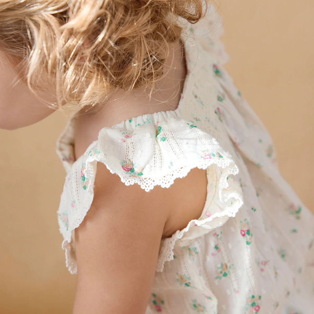 Bonton Baby Lalix Romper Bouquet Coco Floral Print White