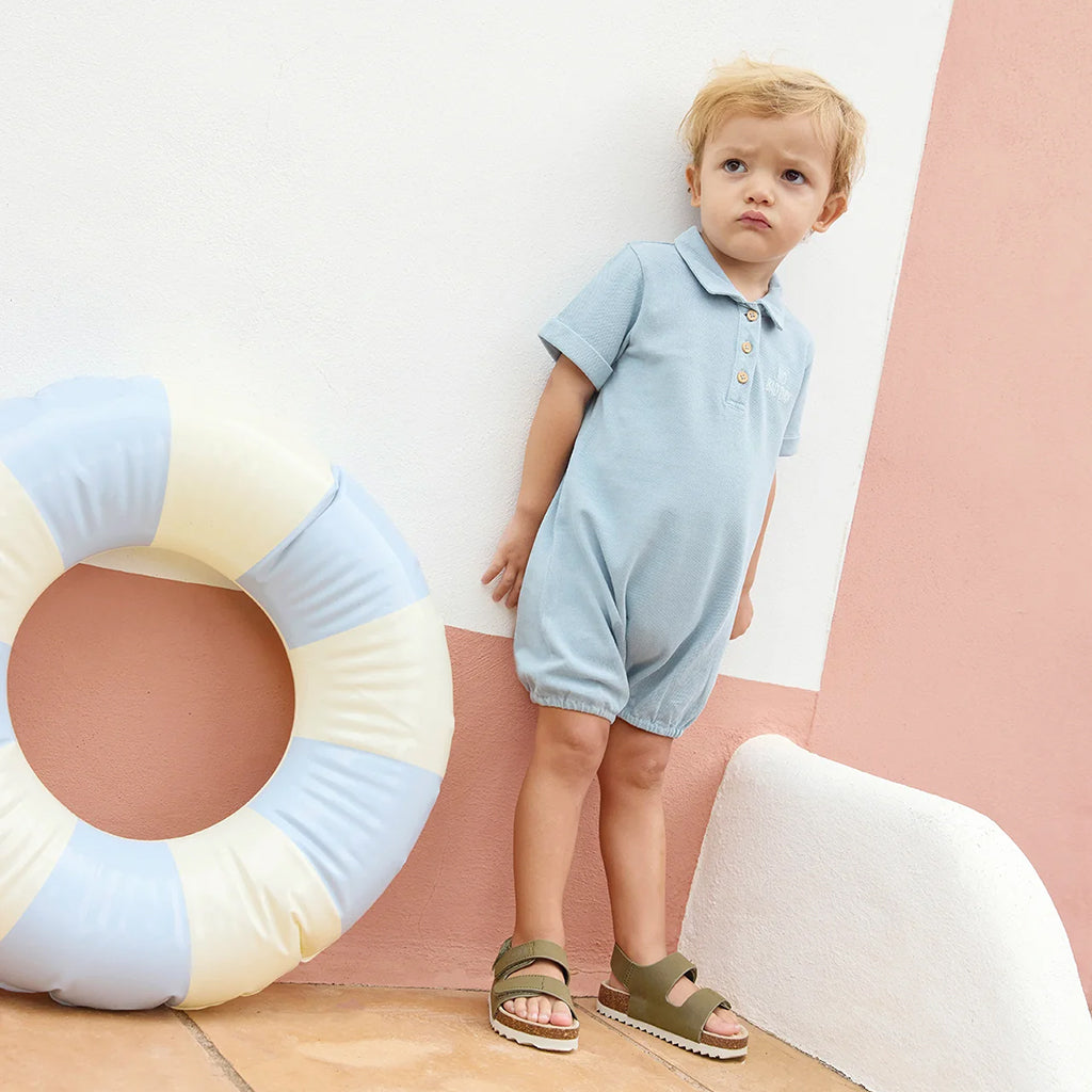 Bonton Baby Lewis Romper Blue Azul