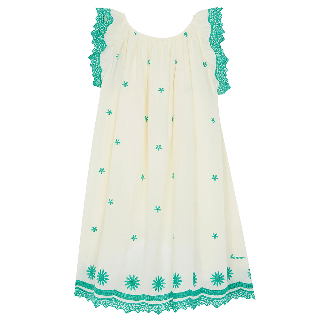Bonton Child Lena Dress Ecru White