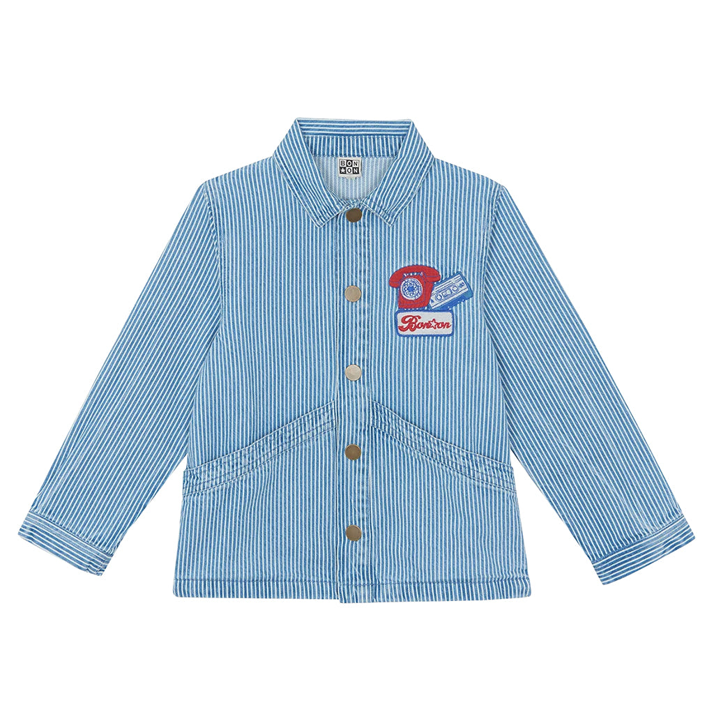 Bonton Child Nineties Jacket Oshkosh Blue Stripes