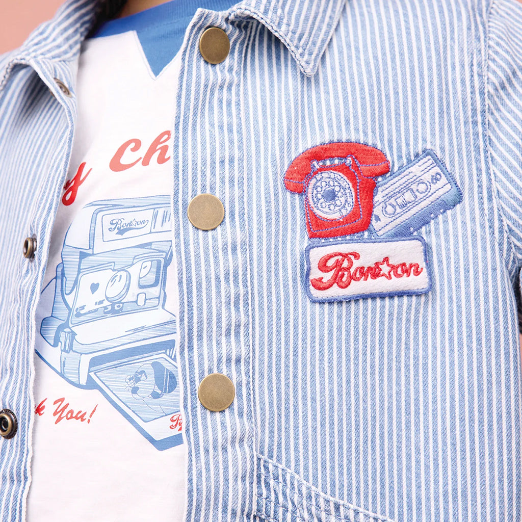 Bonton Child Nineties Jacket Oshkosh Blue Stripes