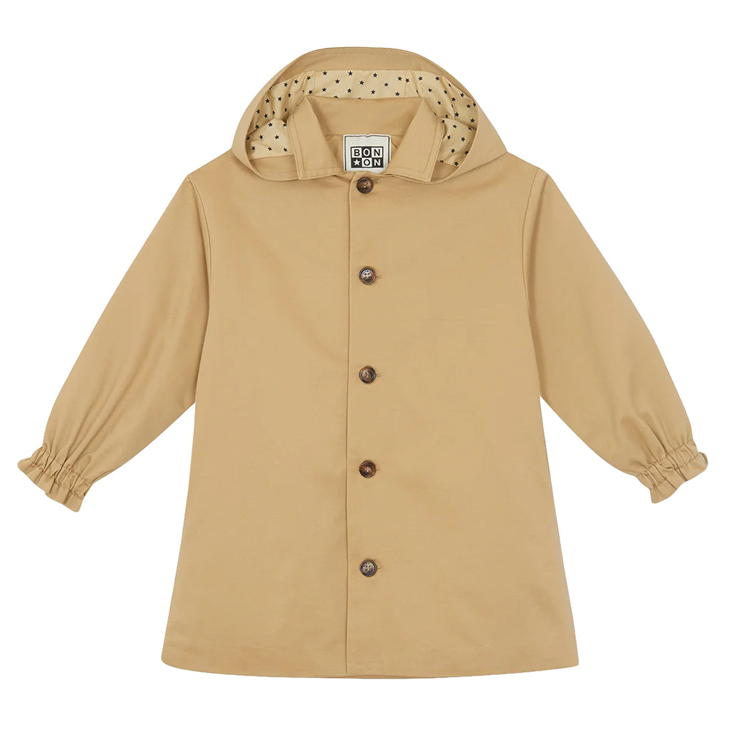 Bonton Child Noudy Trench Coat Straw Beige