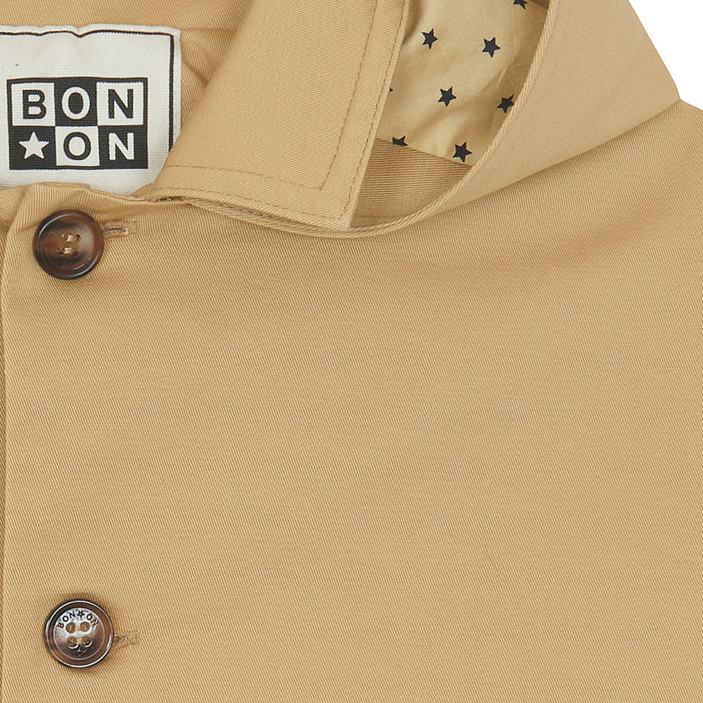 Bonton Child Noudy Trench Coat Straw Beige