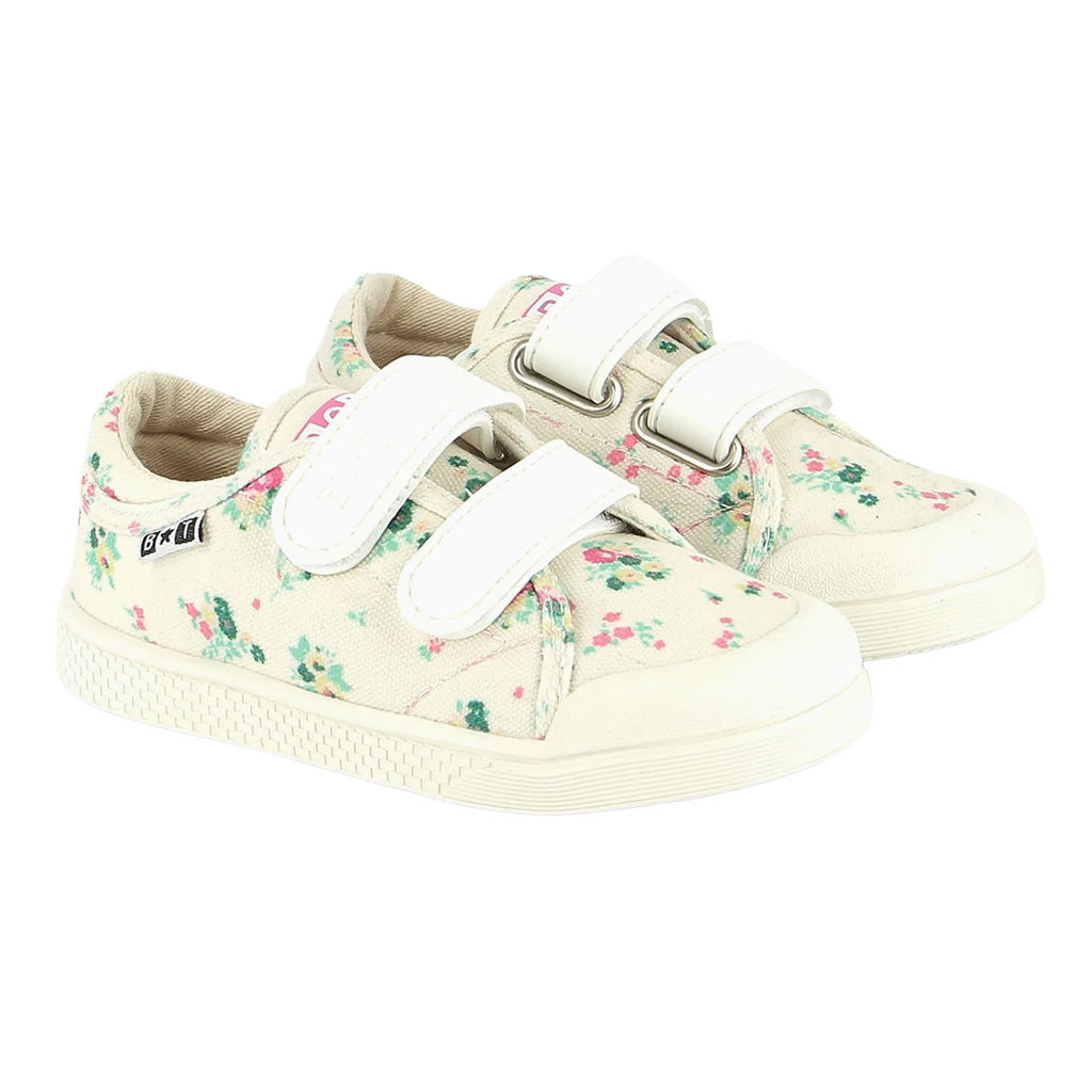 Bonton Child Izy Scratch Shoes Bouquet Coco Floral Print White