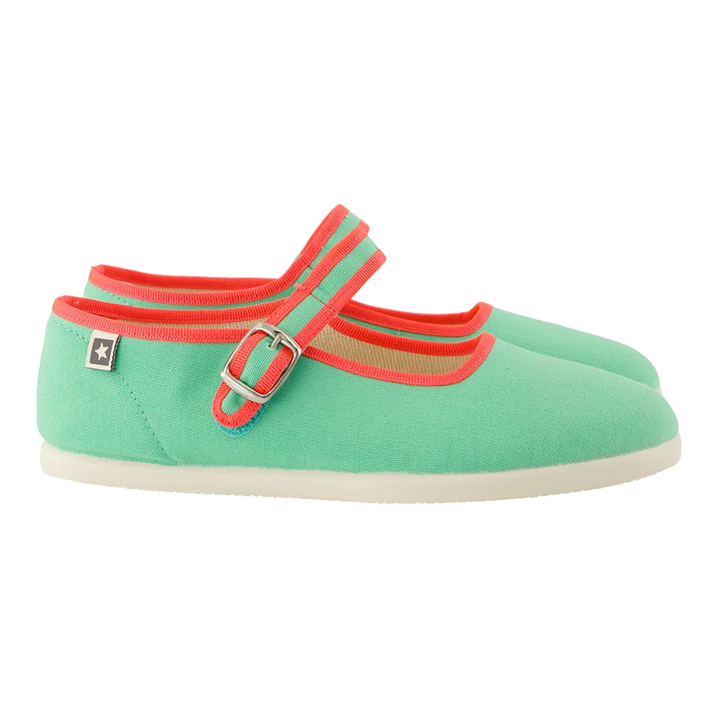 Bonton Child Jane Buckled Shoes Mint Green Water