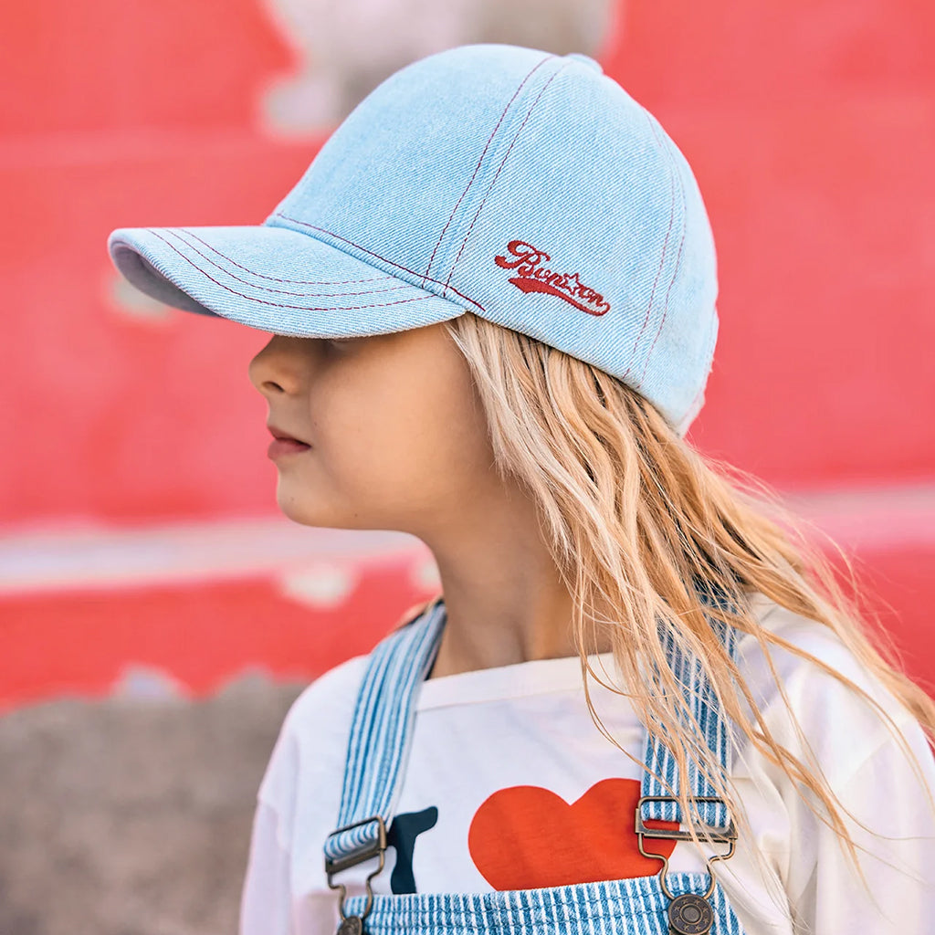 Bonton Child Mycap Hat Bleached Denim Blue