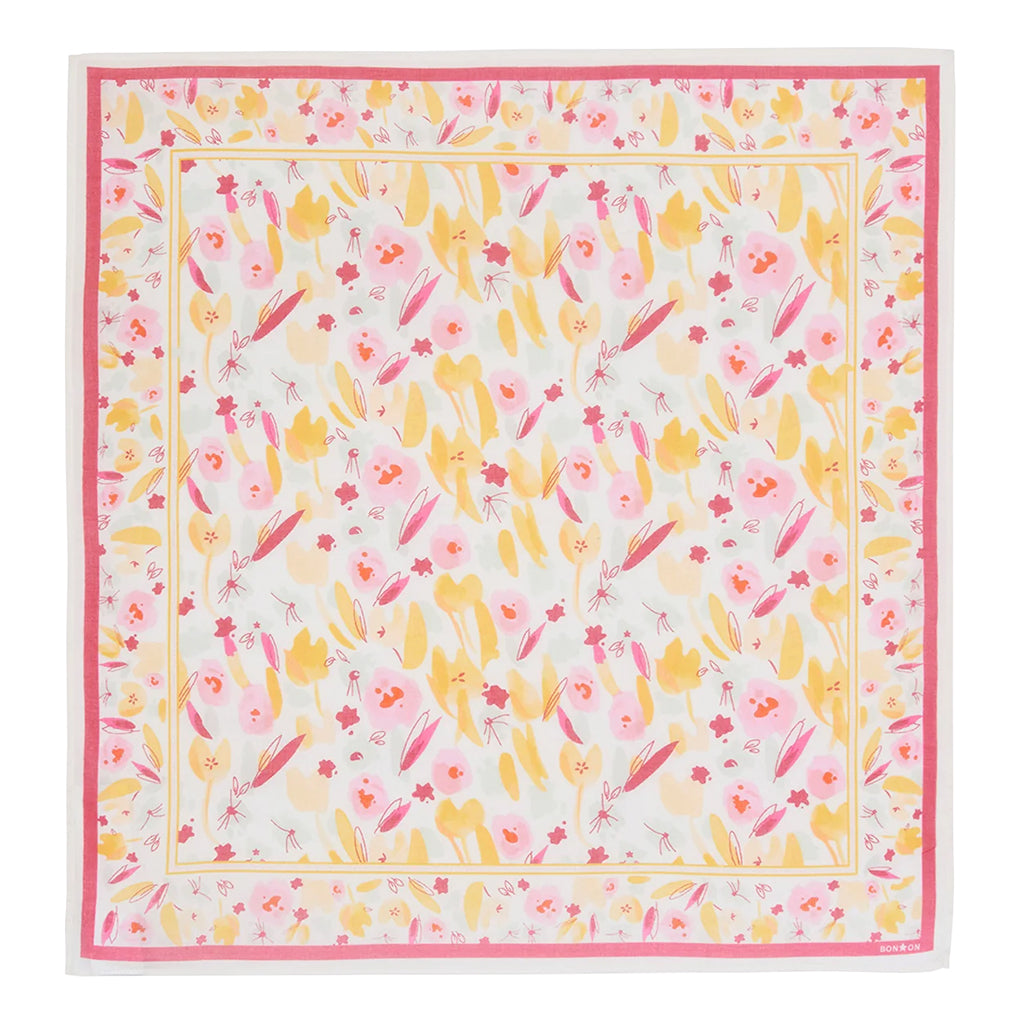 Bonton Child Scarf Pink Josephine Floral Print