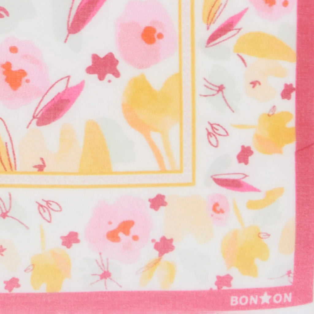 Bonton Child Scarf Pink Josephine Floral Print