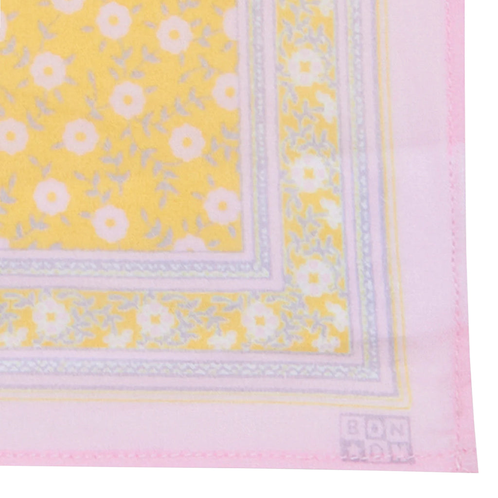 Bonton Child Scarf Foulfleur Yellow Floral Print