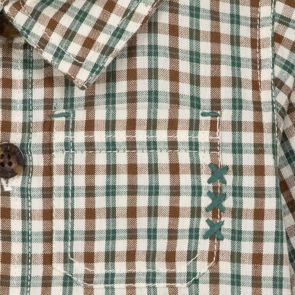 Bonton Baby Paf Shirt Mini Check Sunday Green