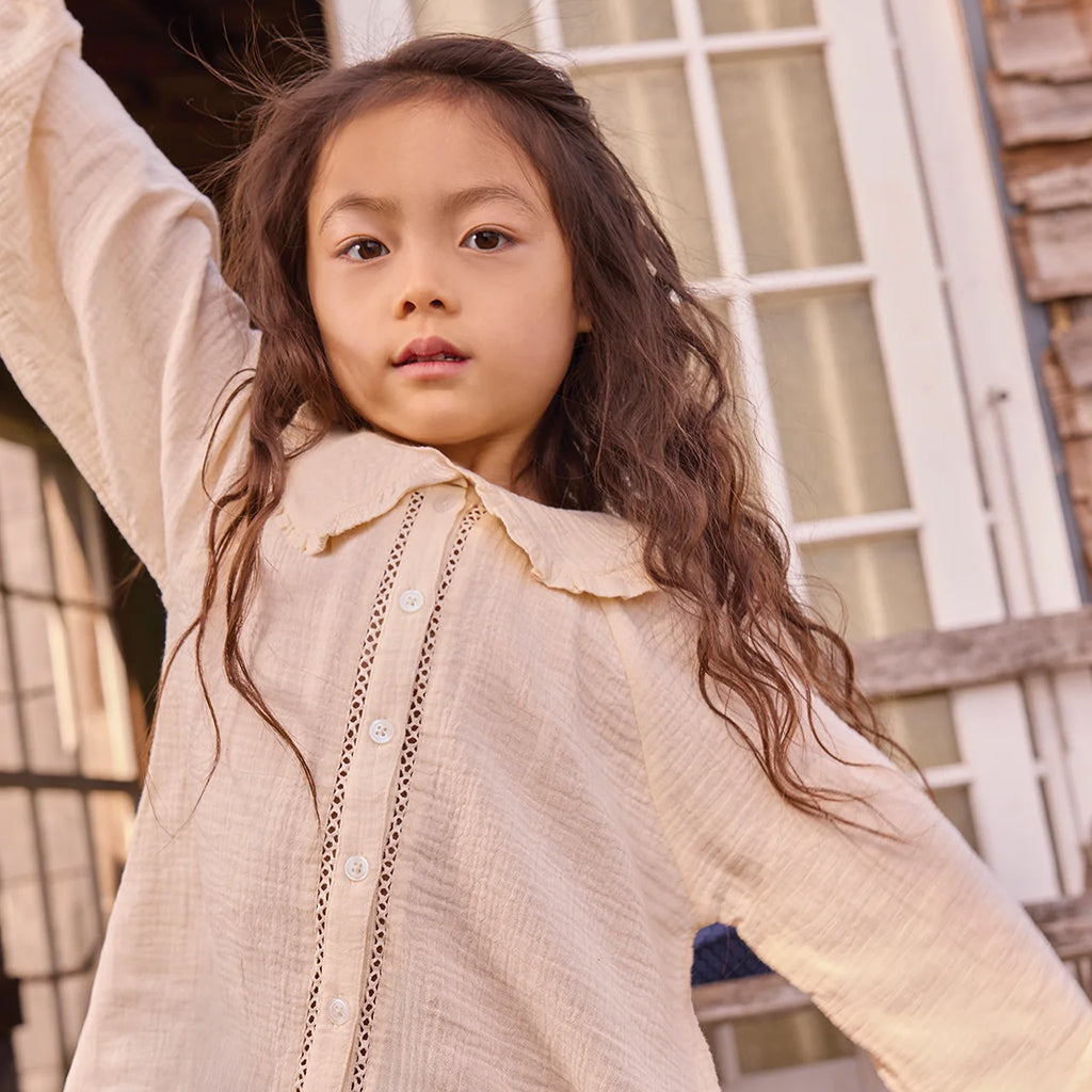 Bonton Child Figue Blouse Milk Cream