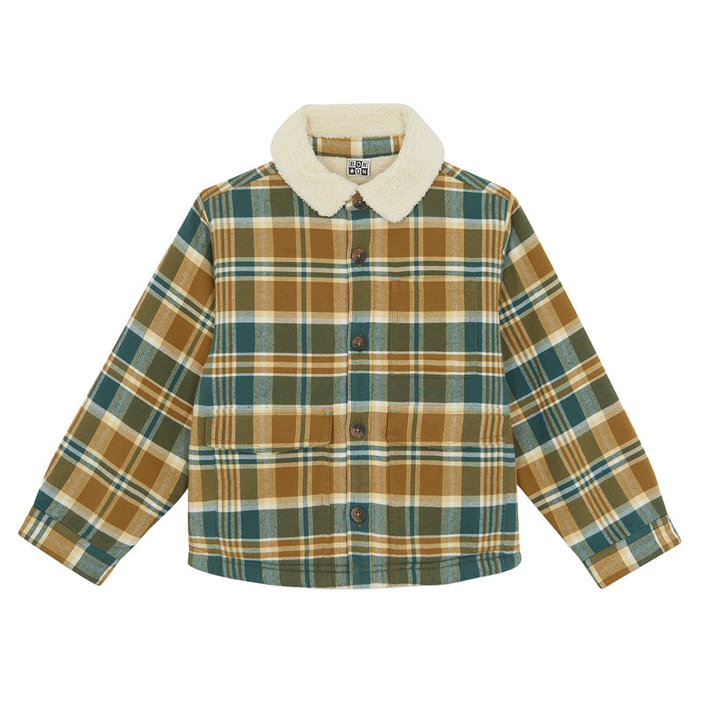 Bonton Child Pacha Shirt Outlander Check Green