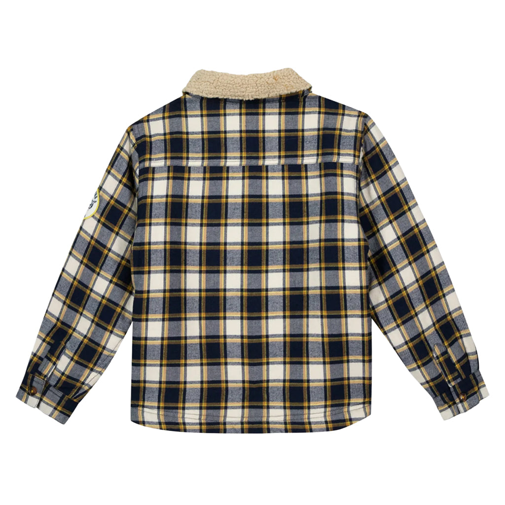 Bonton Child Piloti Shirt Plaid Fish Blue Checks