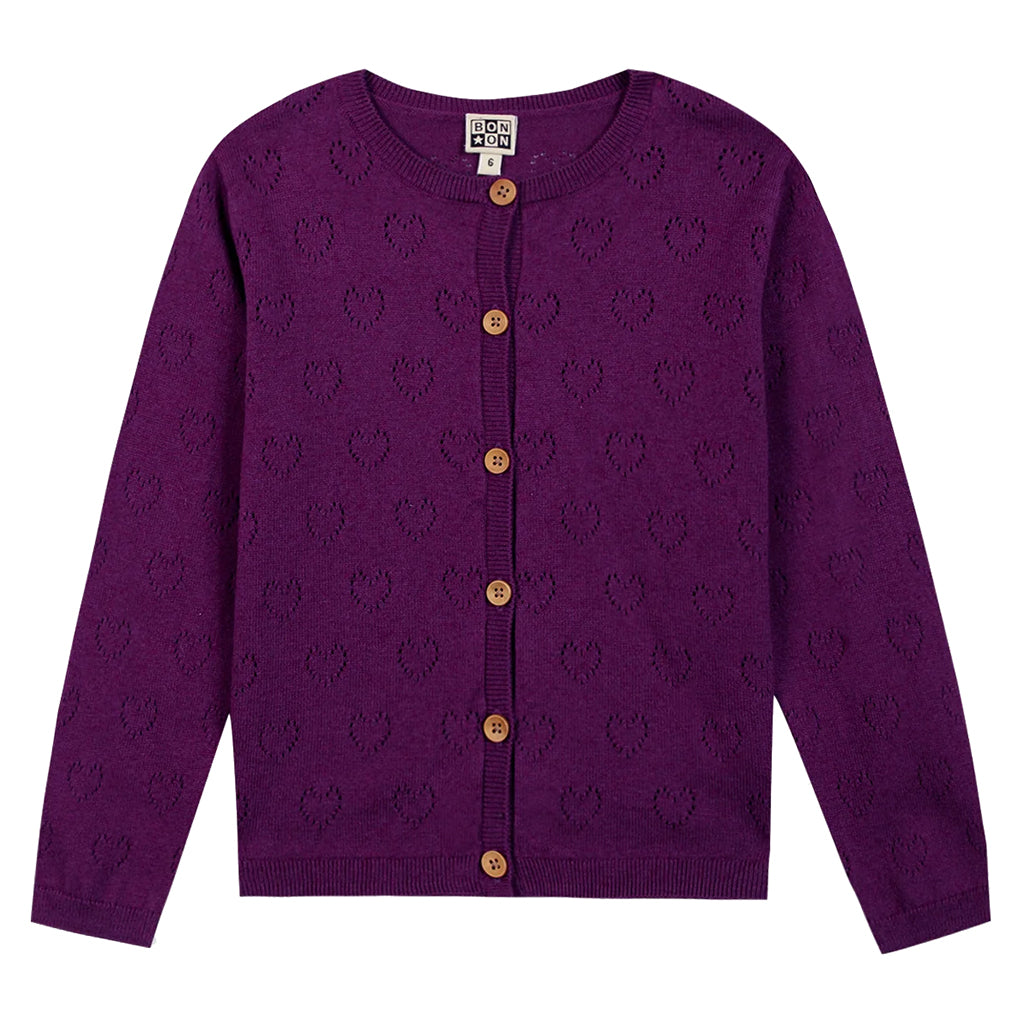 Bonton Child Lilou Cardigan Purple Rain