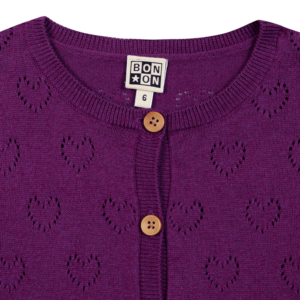 Bonton Child Lilou Cardigan Purple Rain