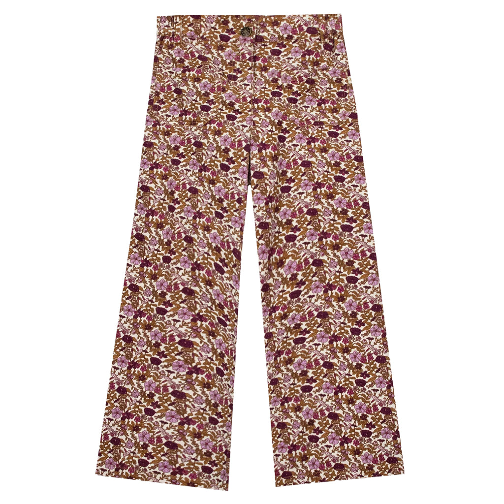 Bonton Child Paradisco Pants Swinging London Flower Print Purple