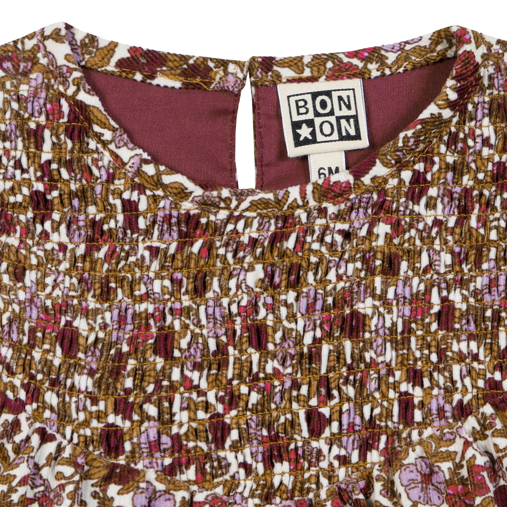 Bonton Baby Perle Dress Swinging London Flower Print Purple