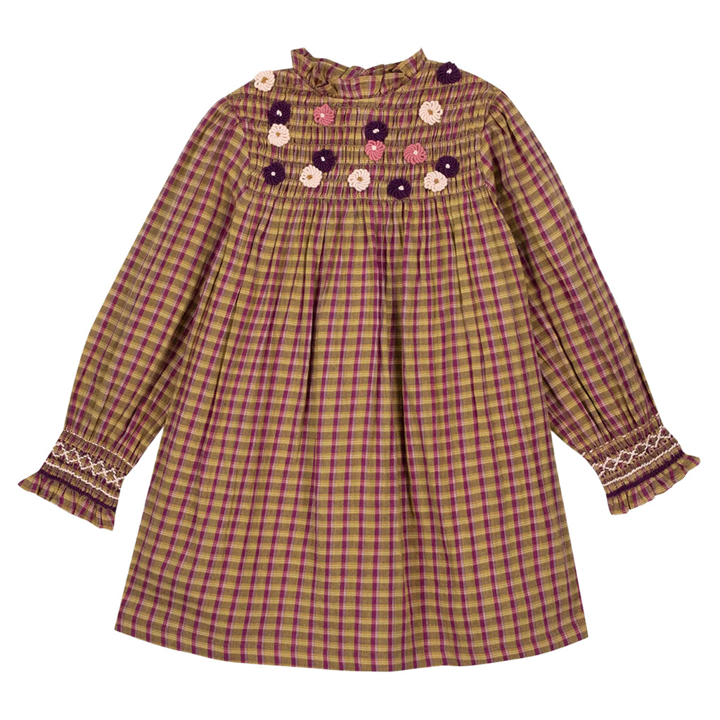 Bonton Child Poire Dress Swinging London Brown Plaid