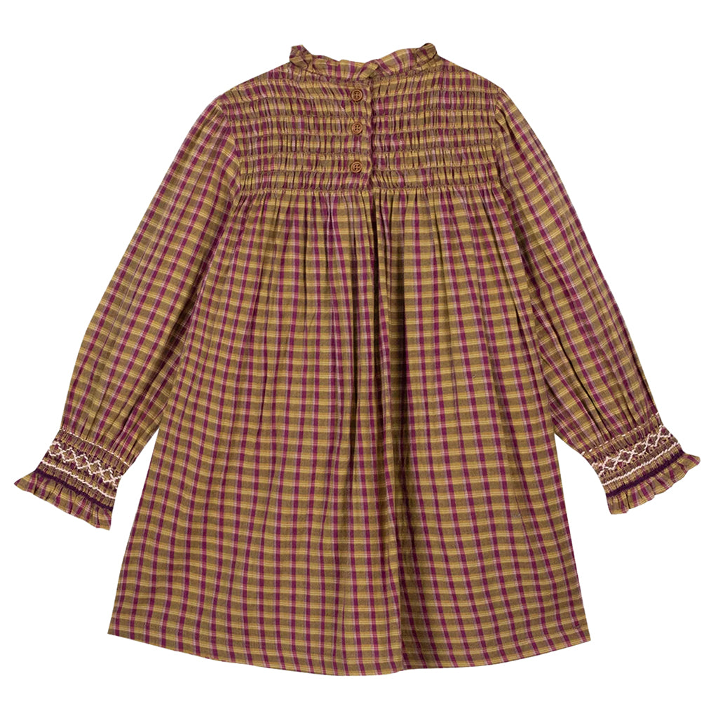 Bonton Child Poire Dress Swinging London Brown Plaid