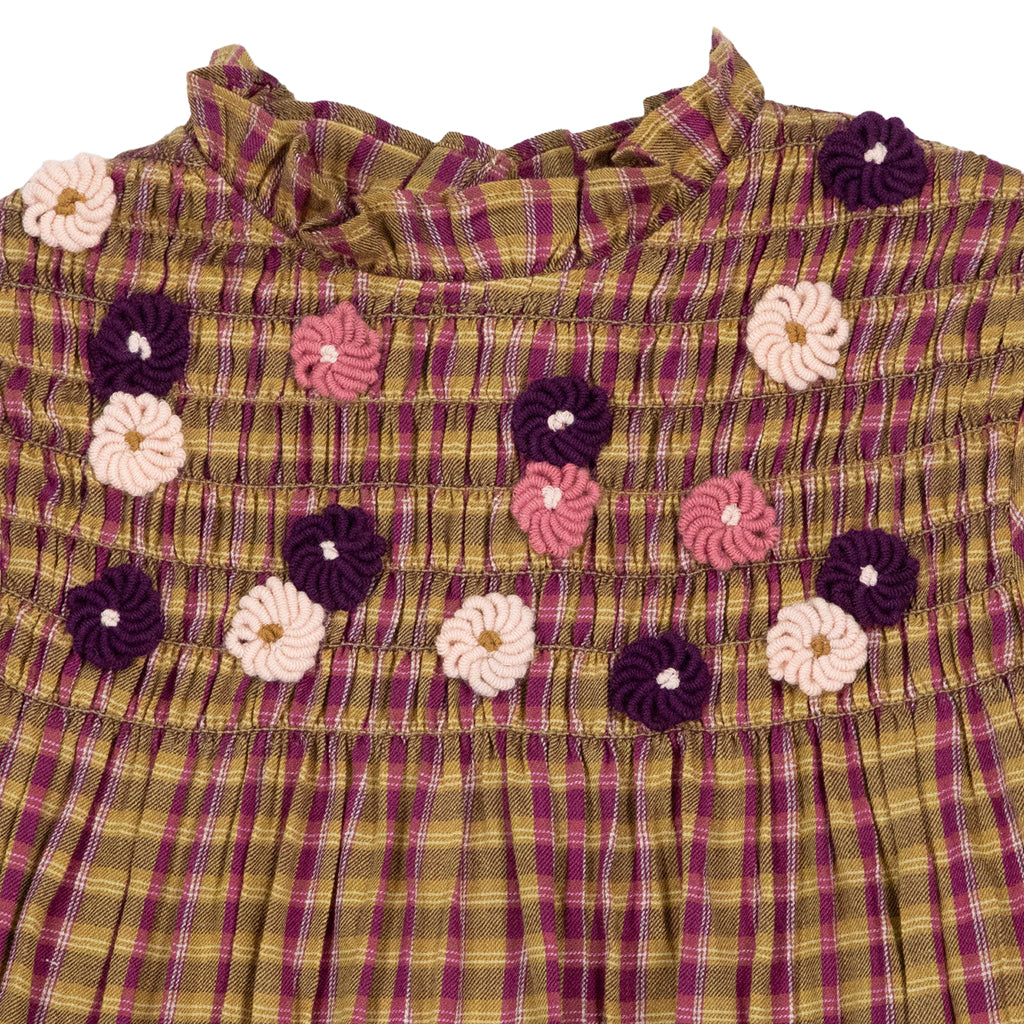 Bonton Child Poire Dress Swinging London Brown Plaid