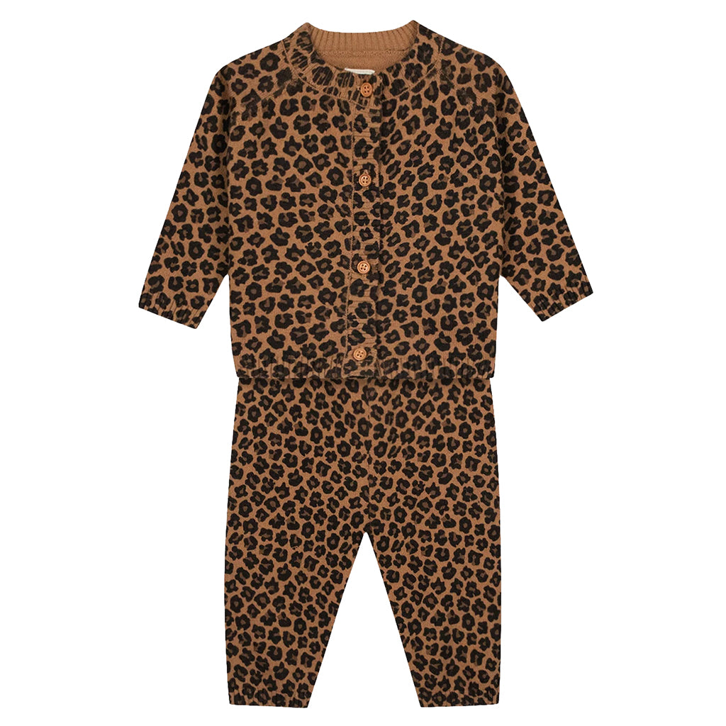 Bonton Baby Toudou Leo Two Piece Set Leopard Print Brown