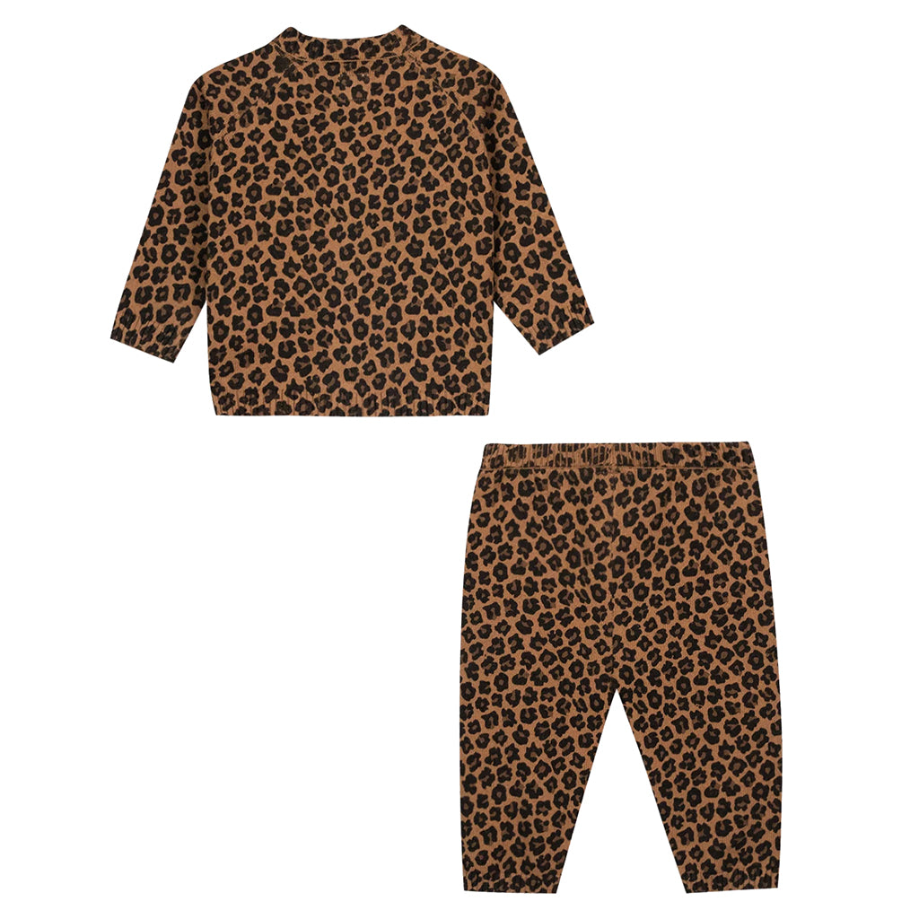 Bonton Baby Toudou Leo Two Piece Set Leopard Print Brown
