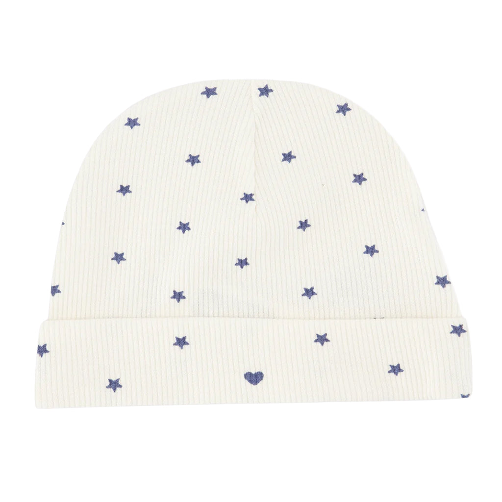 Bonton Baby Patino Three Piece Set White With Blue Star Print
