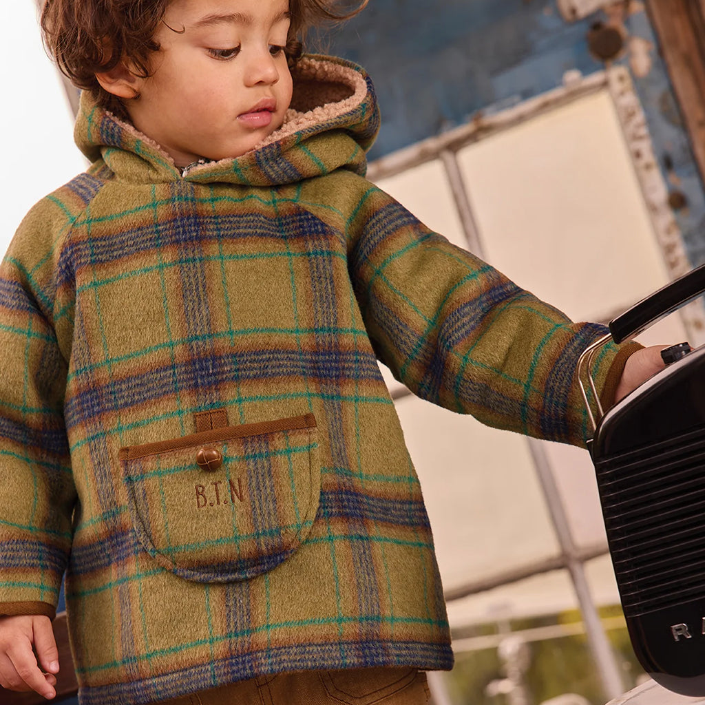 Bonton Baby Camion Jacket Sunday Green Plaid