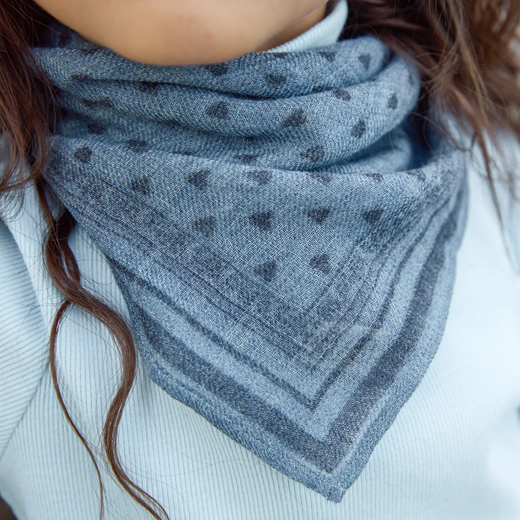 Bonton Child Love Scarf Blue Sea