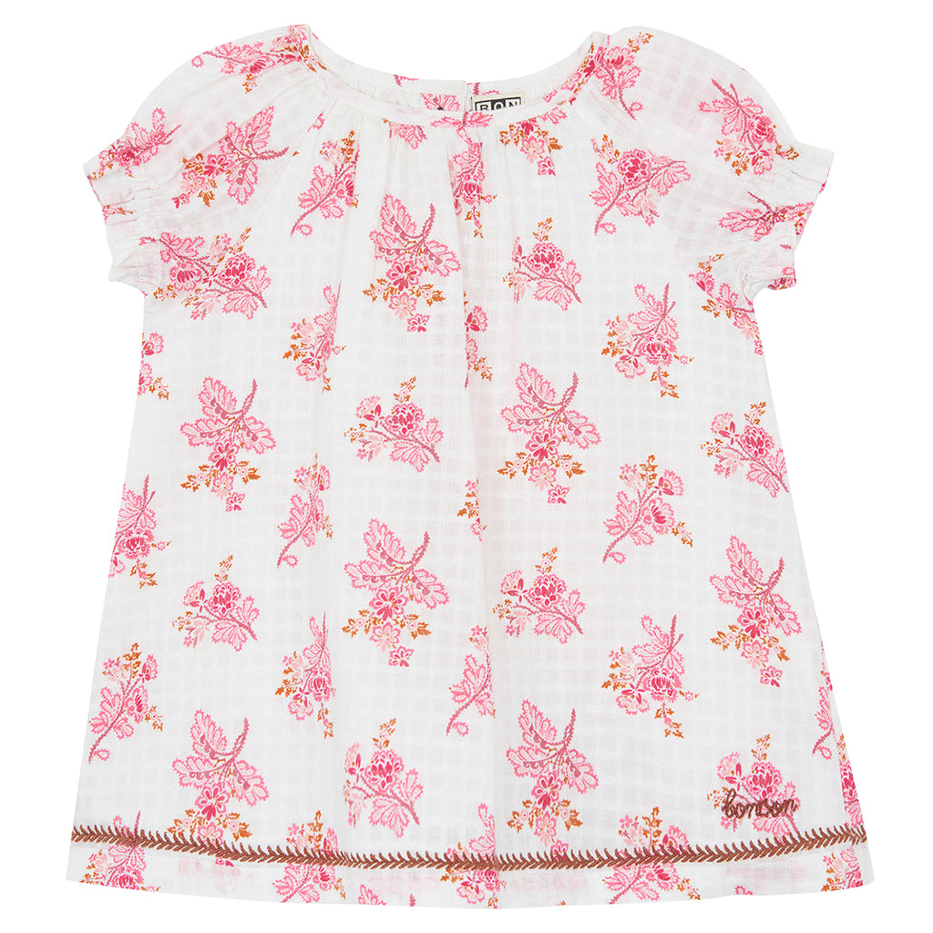 Bonton Baby Girl Colombe Dress Toscana Pink Floral Print