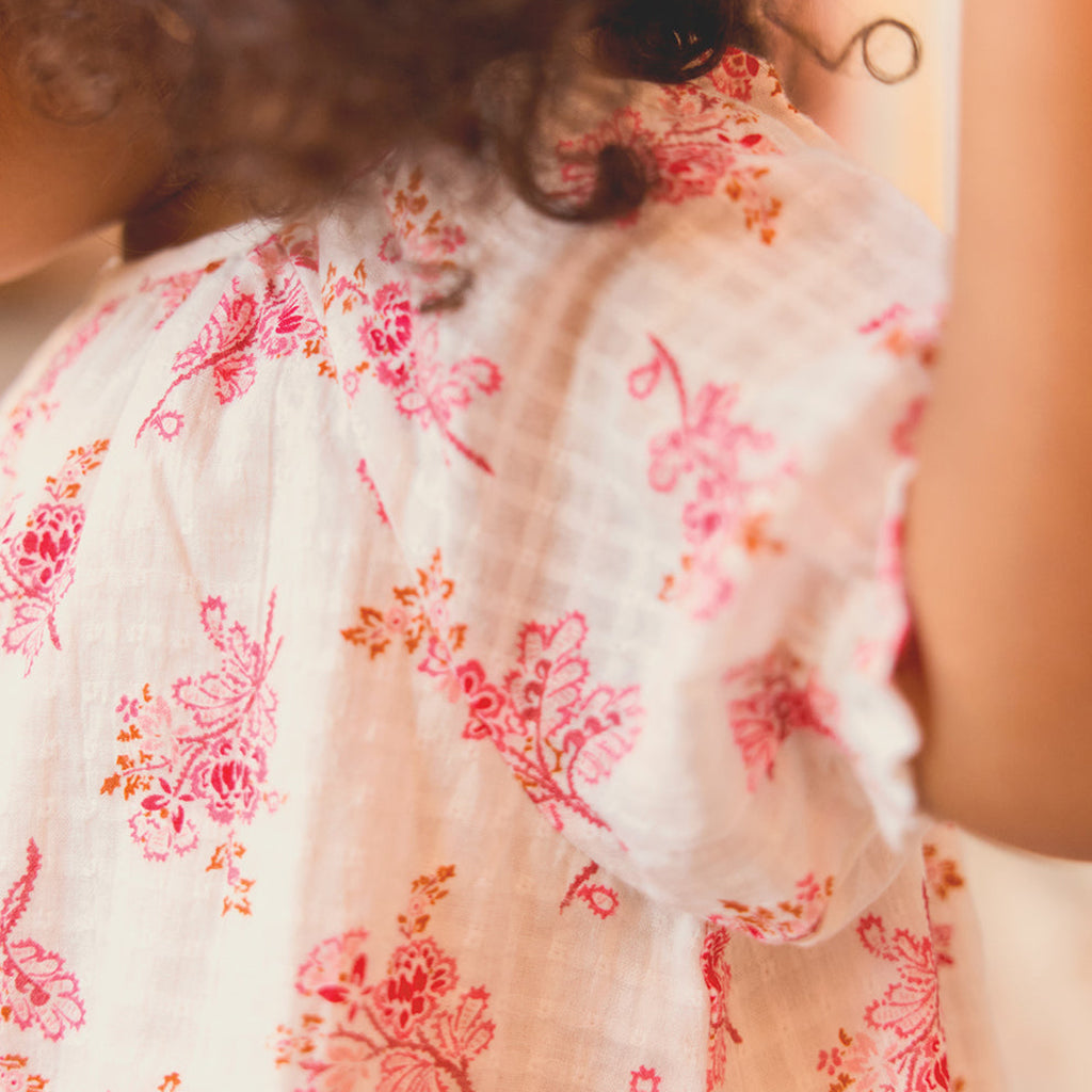 Bonton Baby Girl Colombe Dress Toscana Pink Floral Print