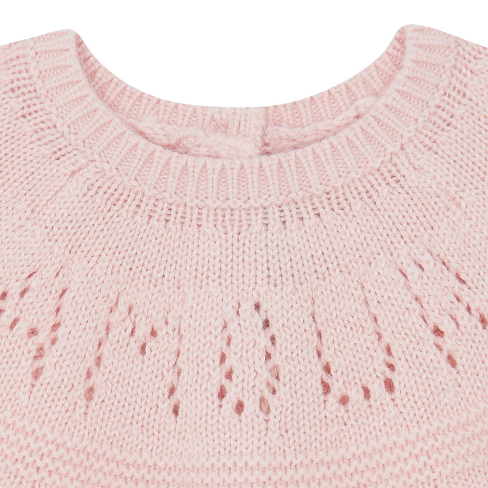 Bonton Baby Lalaland Knit Jumpsuit Rose Blossom Pink