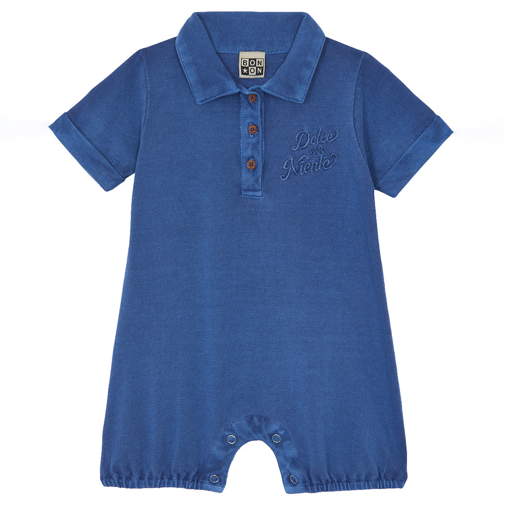 Bonton Baby Lewis Romper Mediterranean Blue