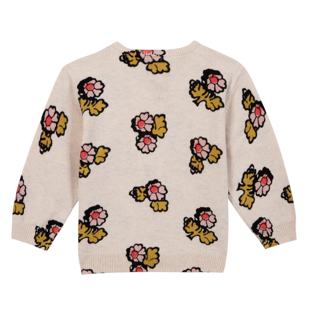 Bonton Baby Lilet Cardigan Sheep Cream Floral Print