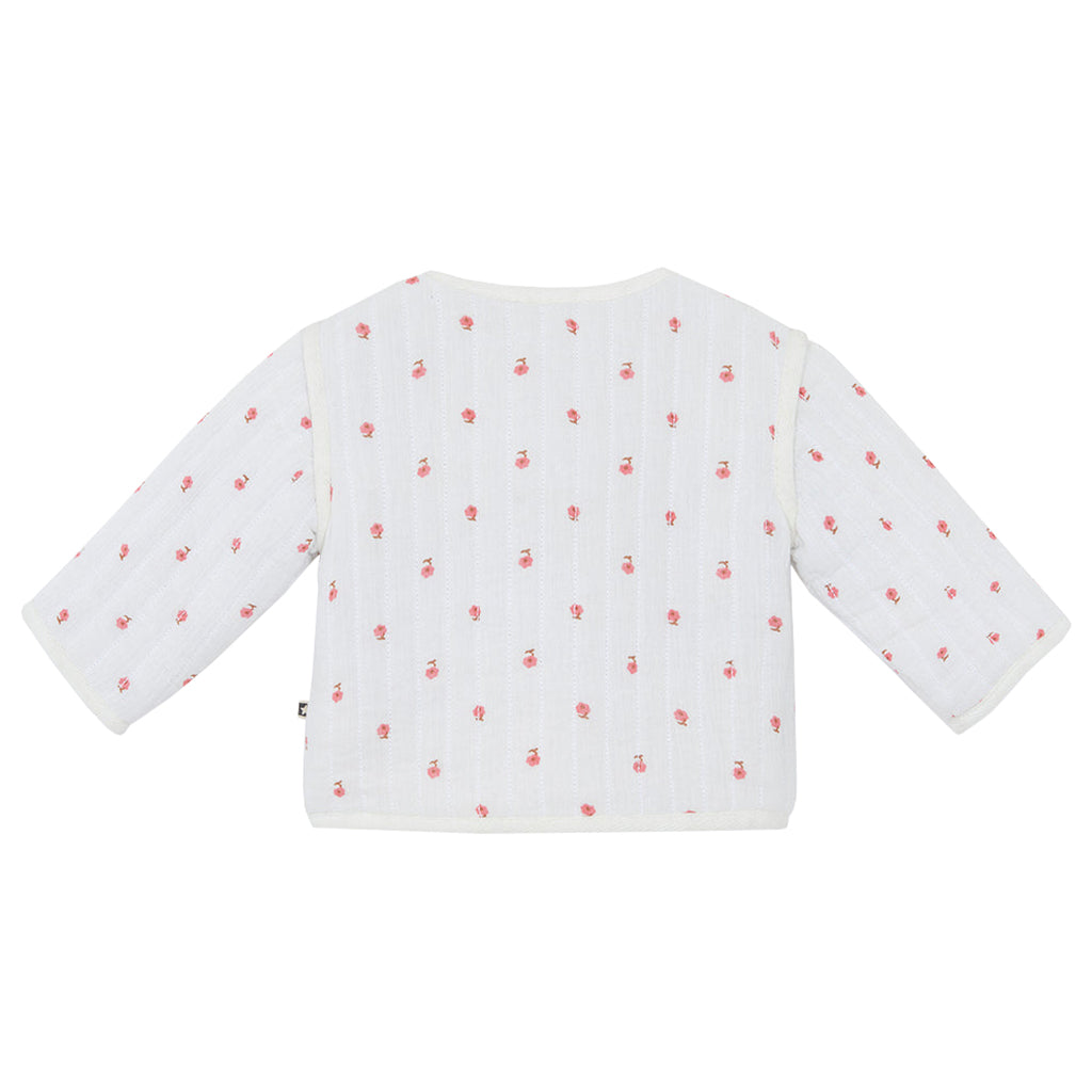 Bonton Baby Girl Louana Jacket Ecru Cream Floral