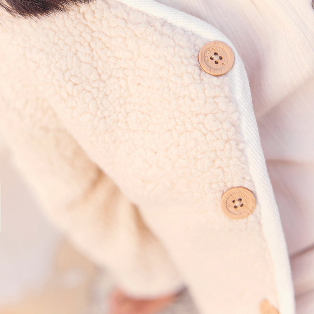 Bonton Baby Girl Louana Jacket Ecru Cream Floral