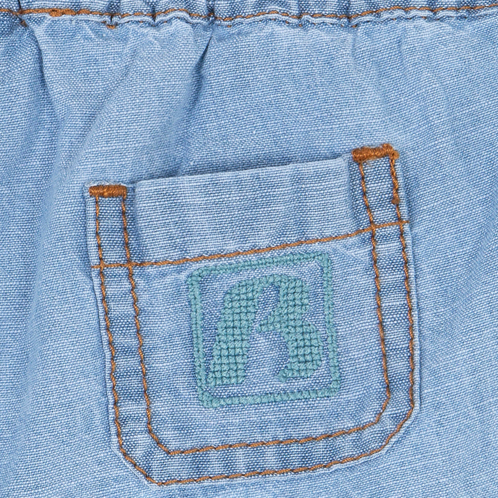 Bonton Baby Boy Lyon Shorts Light Chambray Blue