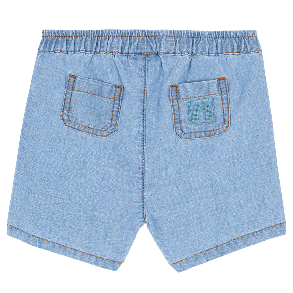 Bonton Baby Boy Lyon Shorts Light Chambray Blue