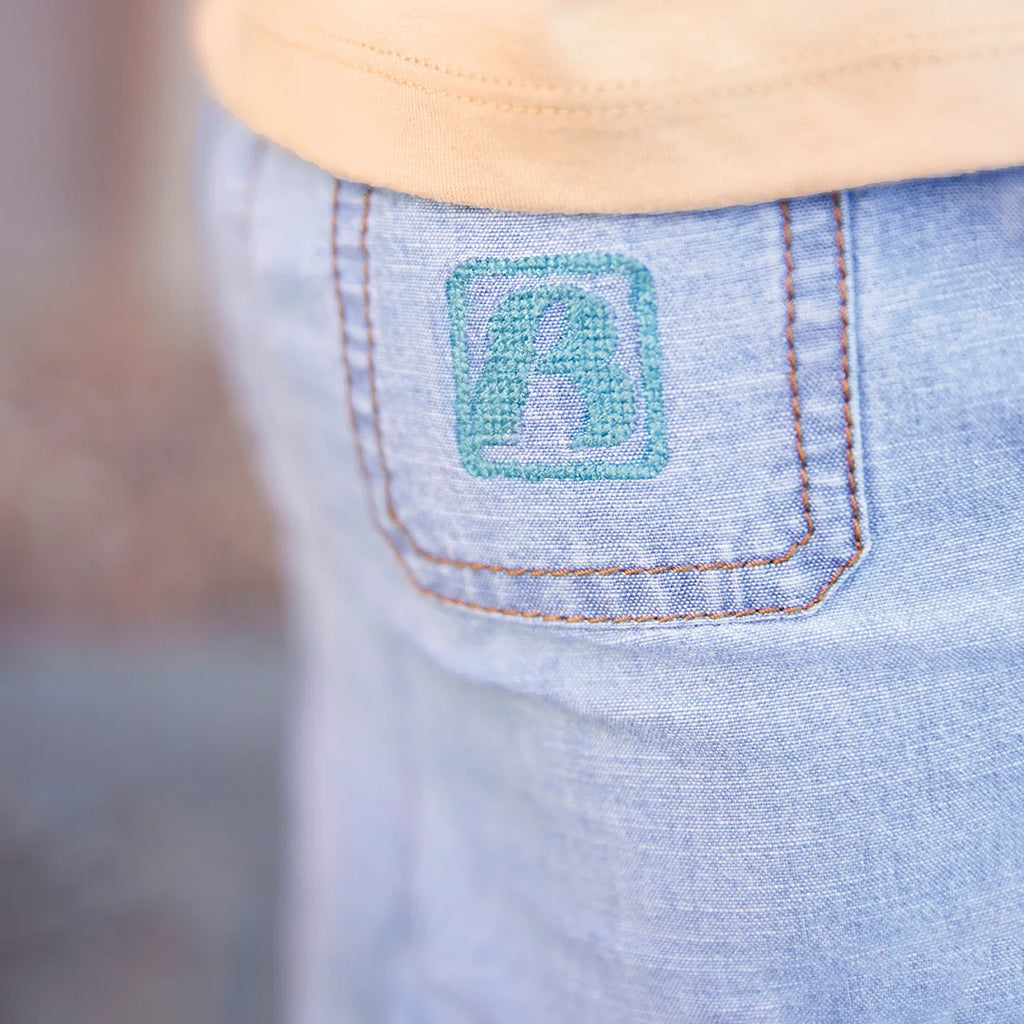 Bonton Baby Boy Lyon Shorts Light Chambray Blue
