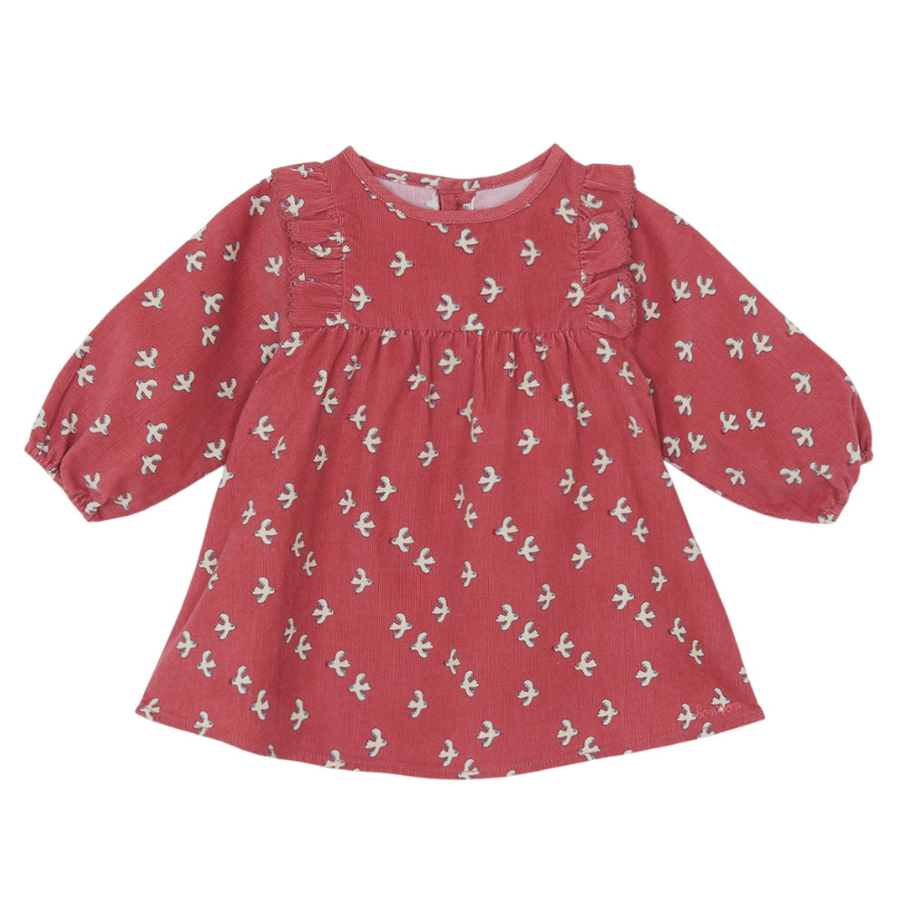 Bonton Baby Mirtle Dress Pink Little Birdy Print