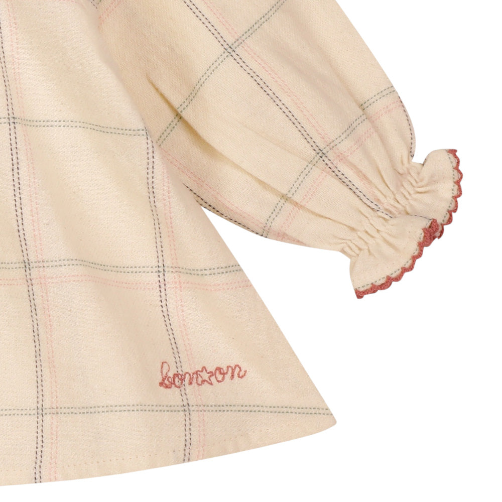Bonton Baby Solange Blouse Sheep Cream Checks