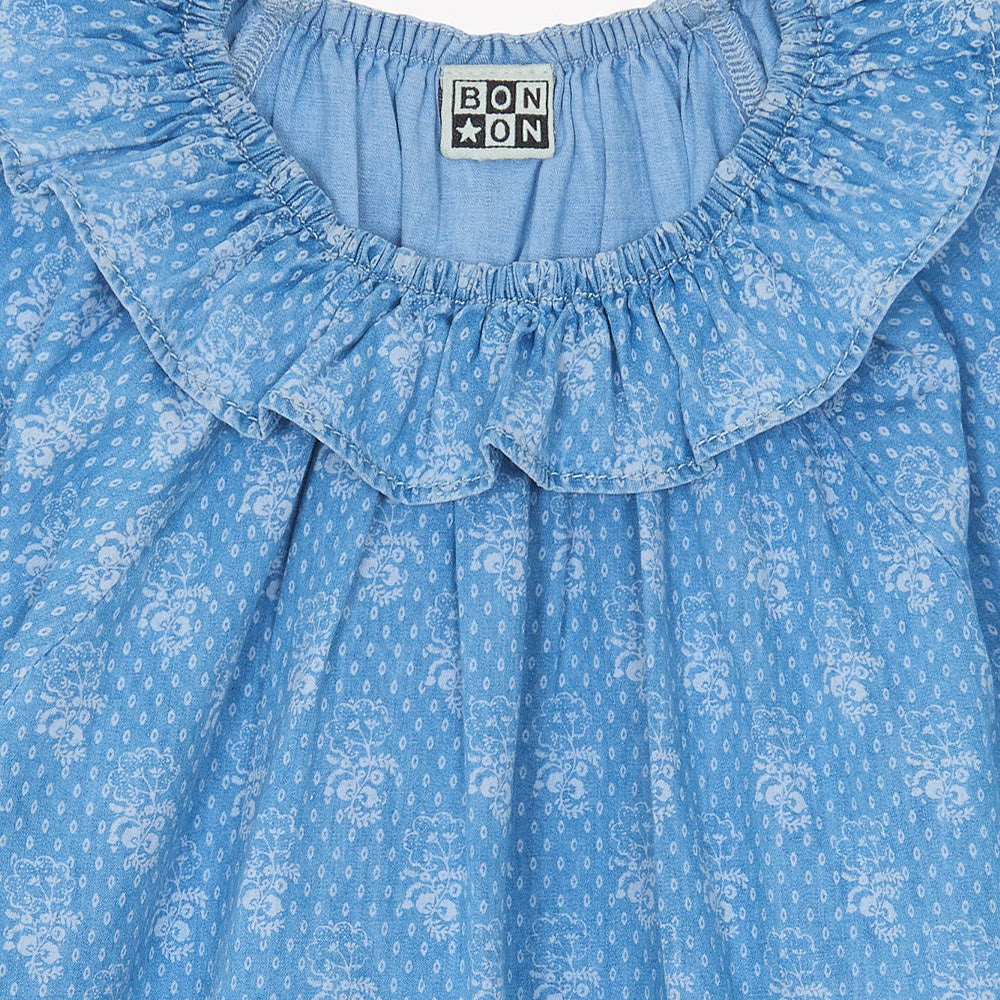 Bonton Child Daria Dress Vintage Blue