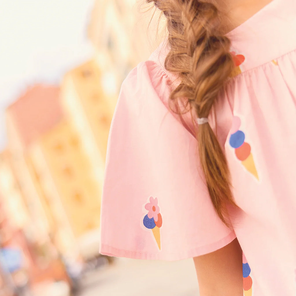 Bonton Child Girl Elisha Blouse Gelato Pink Print