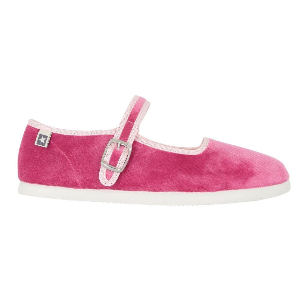 Bonton Child Jane Buckled Shoes Fushia Rose Faroe Pink