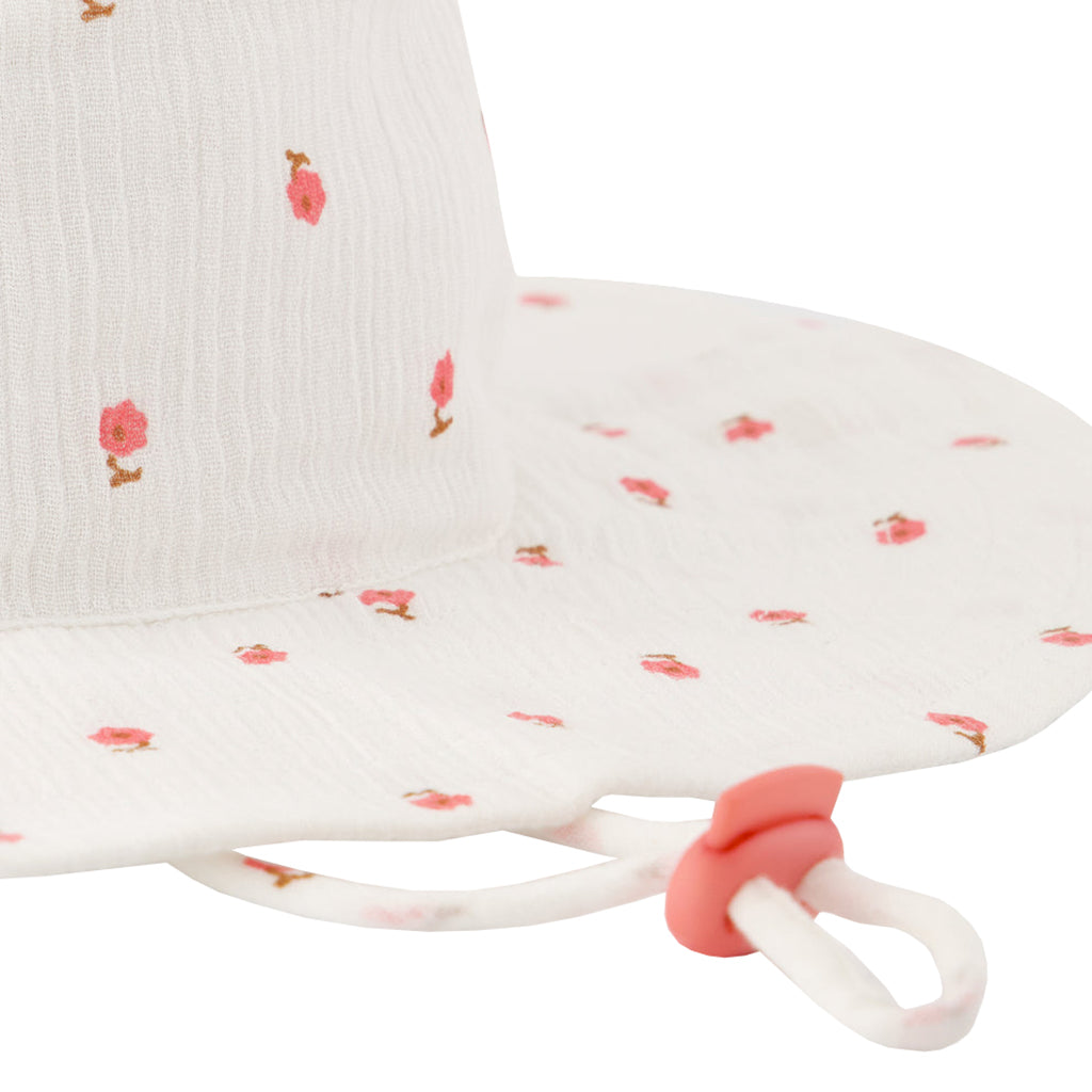 Bonton Child Girl Labobine Hat Ecru Cream Floral