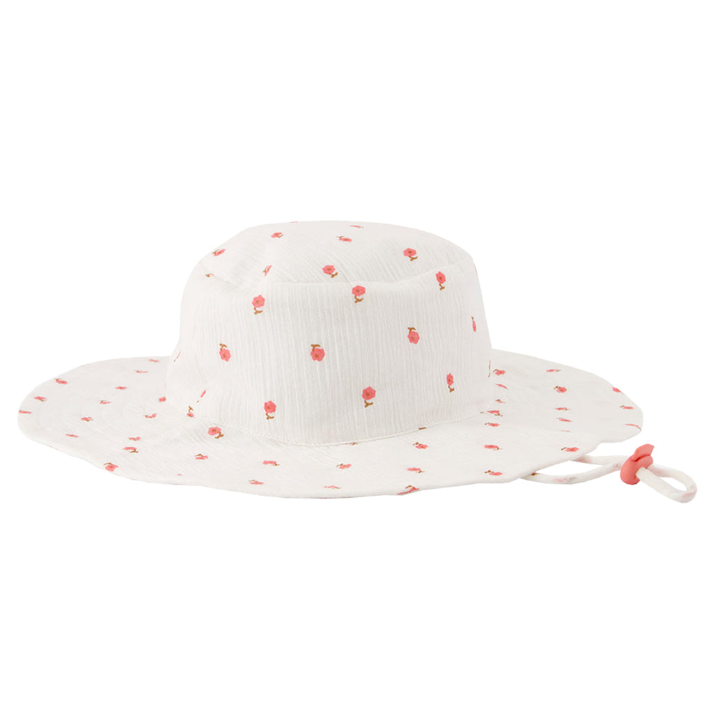 Bonton Child Girl Labobine Hat Ecru Cream Floral