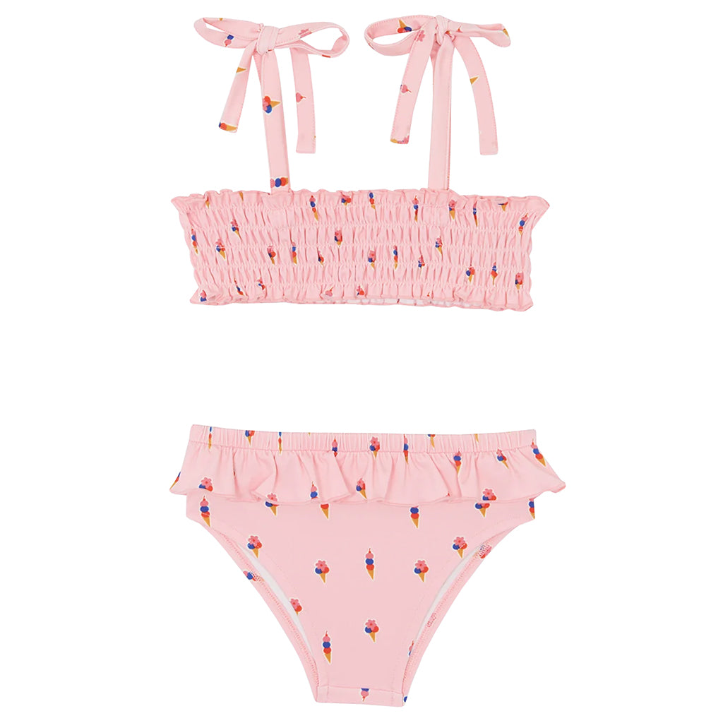 Bonton Child Girl Lagoon Swimsuit Gelato Pink Print Two Piece Bikini