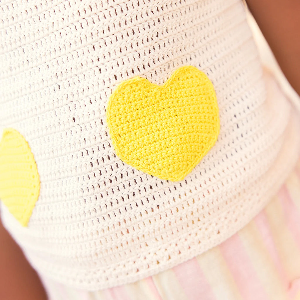 Bonton Child Girl Lanzarote Crochet Blouse Ecru Cream